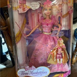 Barbie Three Musketeers Pink and Gold Doll
